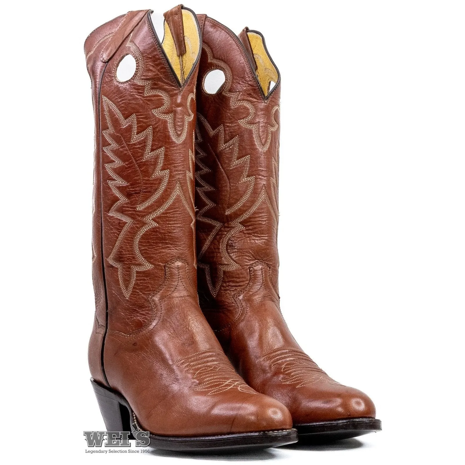 Panhandle Slim Men's Cowboy Boots 14" Yip Cowboy Heel R Toe Brown