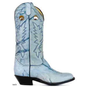 Panhandle Slim Men's Cowboy Boots 14" Yip Cowboy Heel R Toe Denim