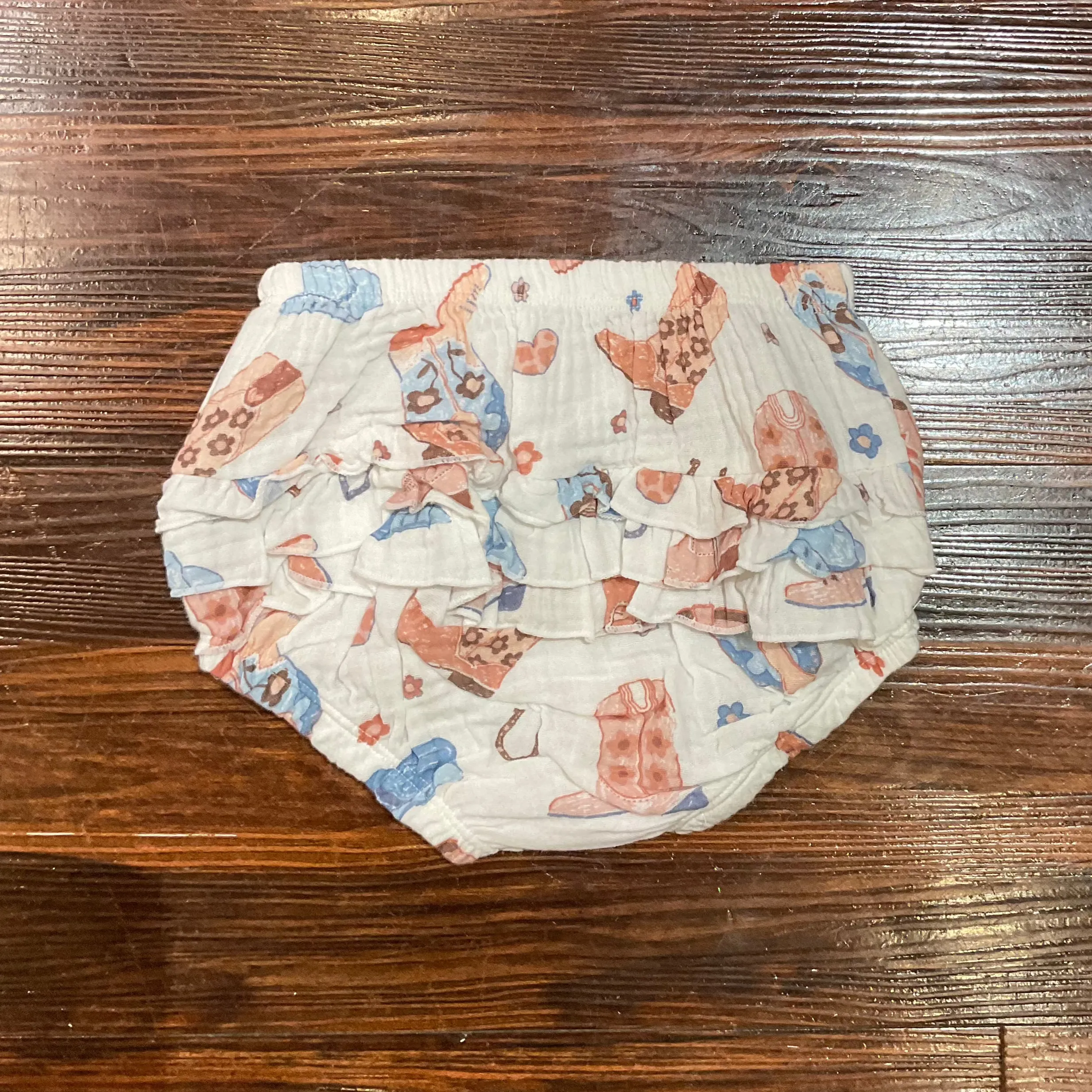 Pink Cowboy Boots Sundress & Diaper
