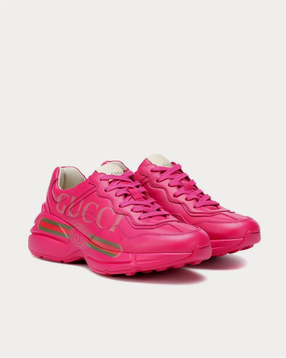 Rhyton leather Box Pink Low Top Sneakers