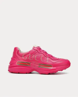 Rhyton leather Box Pink Low Top Sneakers