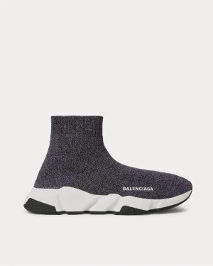 Speed Sock Stretch-Knit Slip-On  Gray high top sneakers