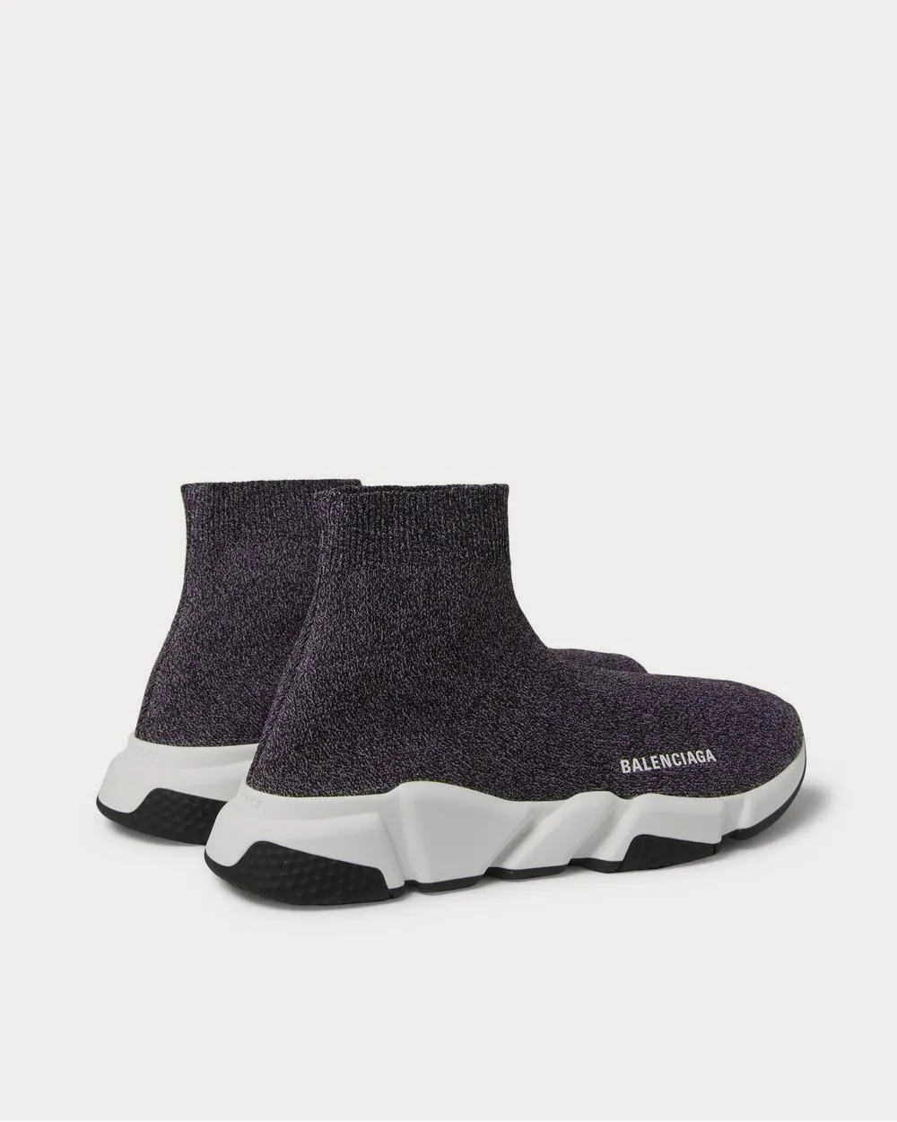 Speed Sock Stretch-Knit Slip-On  Gray high top sneakers