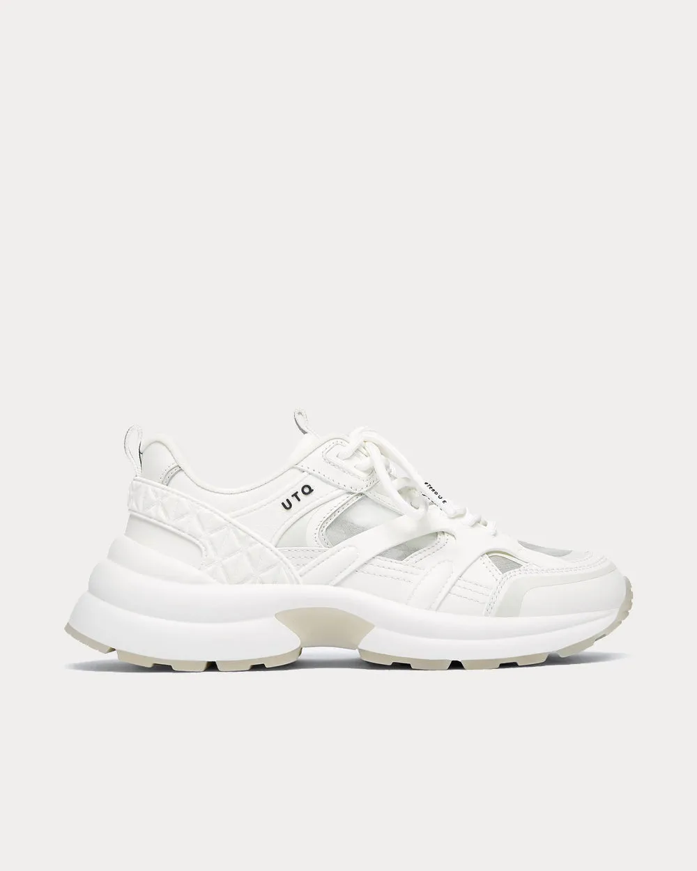 Technical White Low Top Sneakers