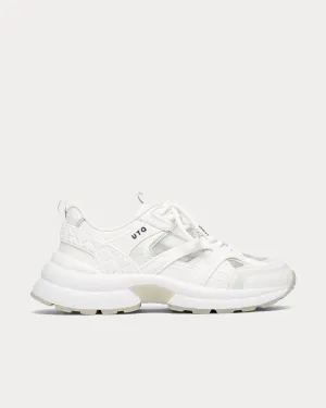 Technical White Low Top Sneakers