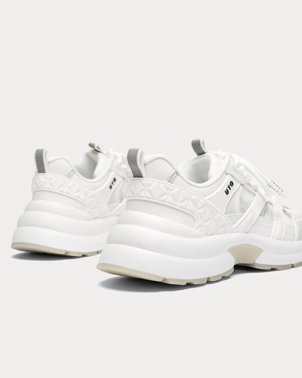 Technical White Low Top Sneakers
