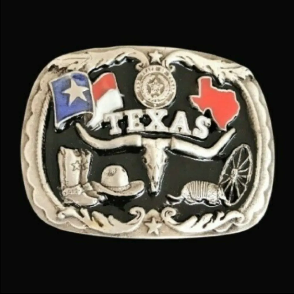 Texas Star State Flag Longhorn Western Hat Boots Cowboy Belt Buckle Buckles