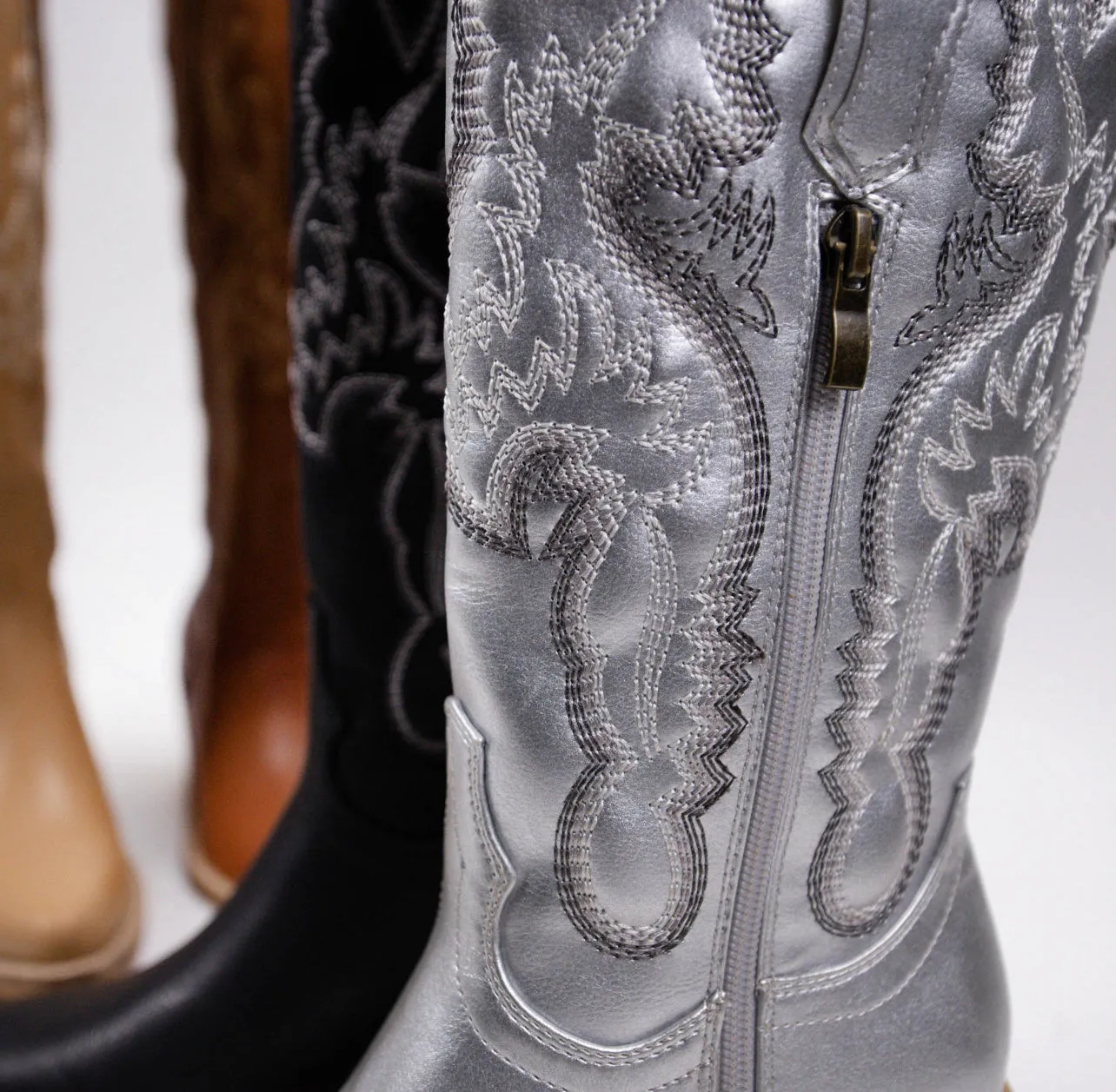 The Jordyn Boots- Silver 7.5