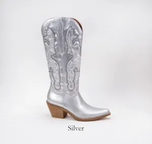 The Jordyn Boots- Silver 7.5
