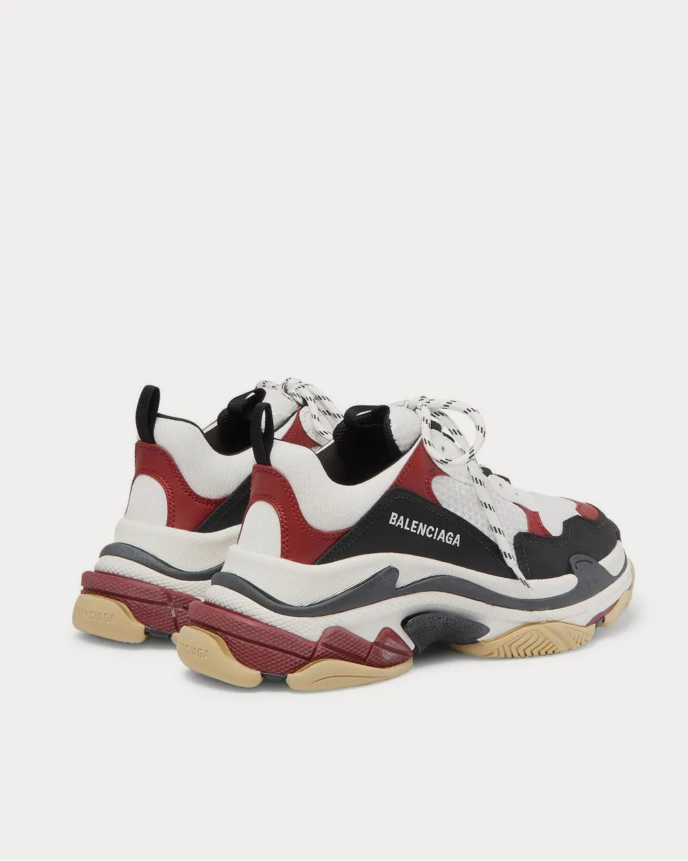 Triple S Mesh, Nubuck and Leather  Black low top sneakers