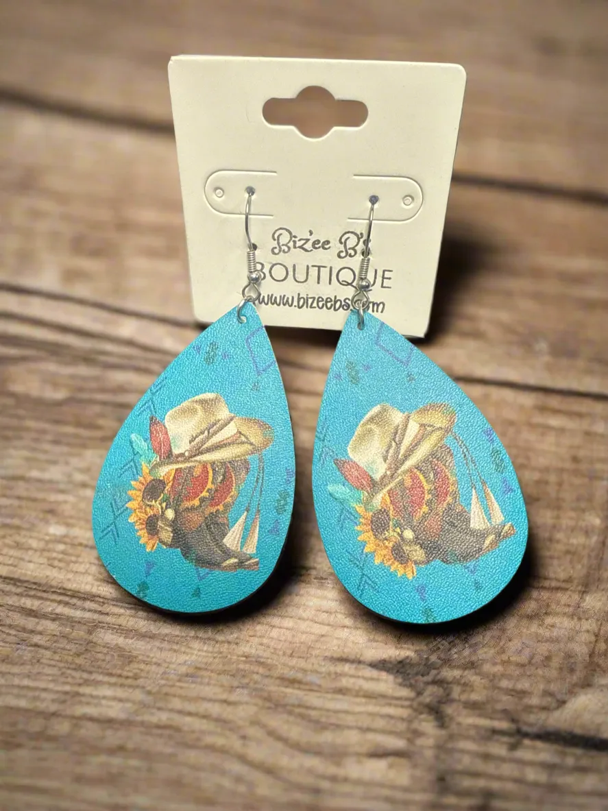 Turquoise Cowboy Earrings