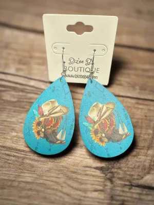 Turquoise Cowboy Earrings