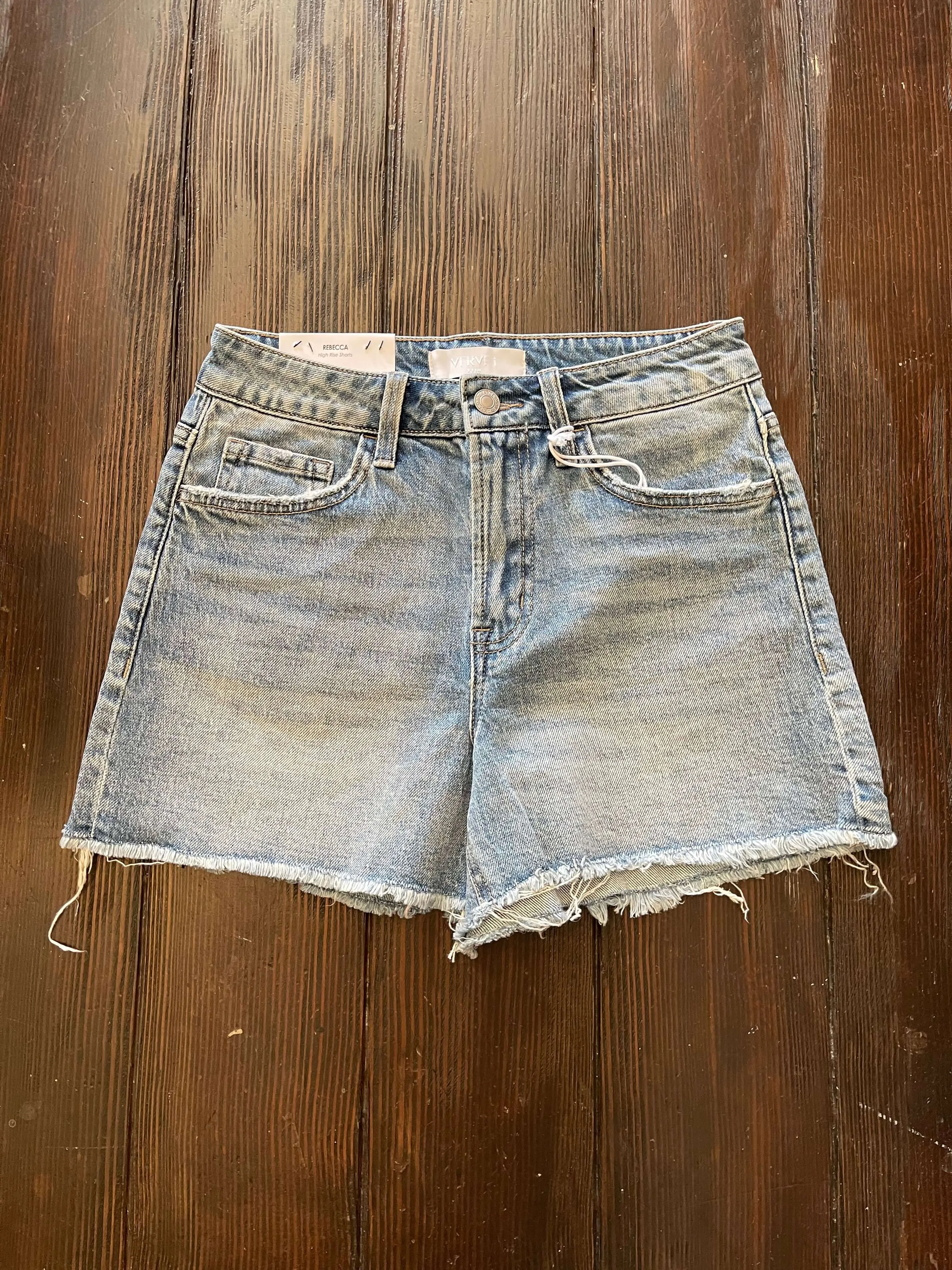Vervet "Rebecca" High Rise Denim Shorts