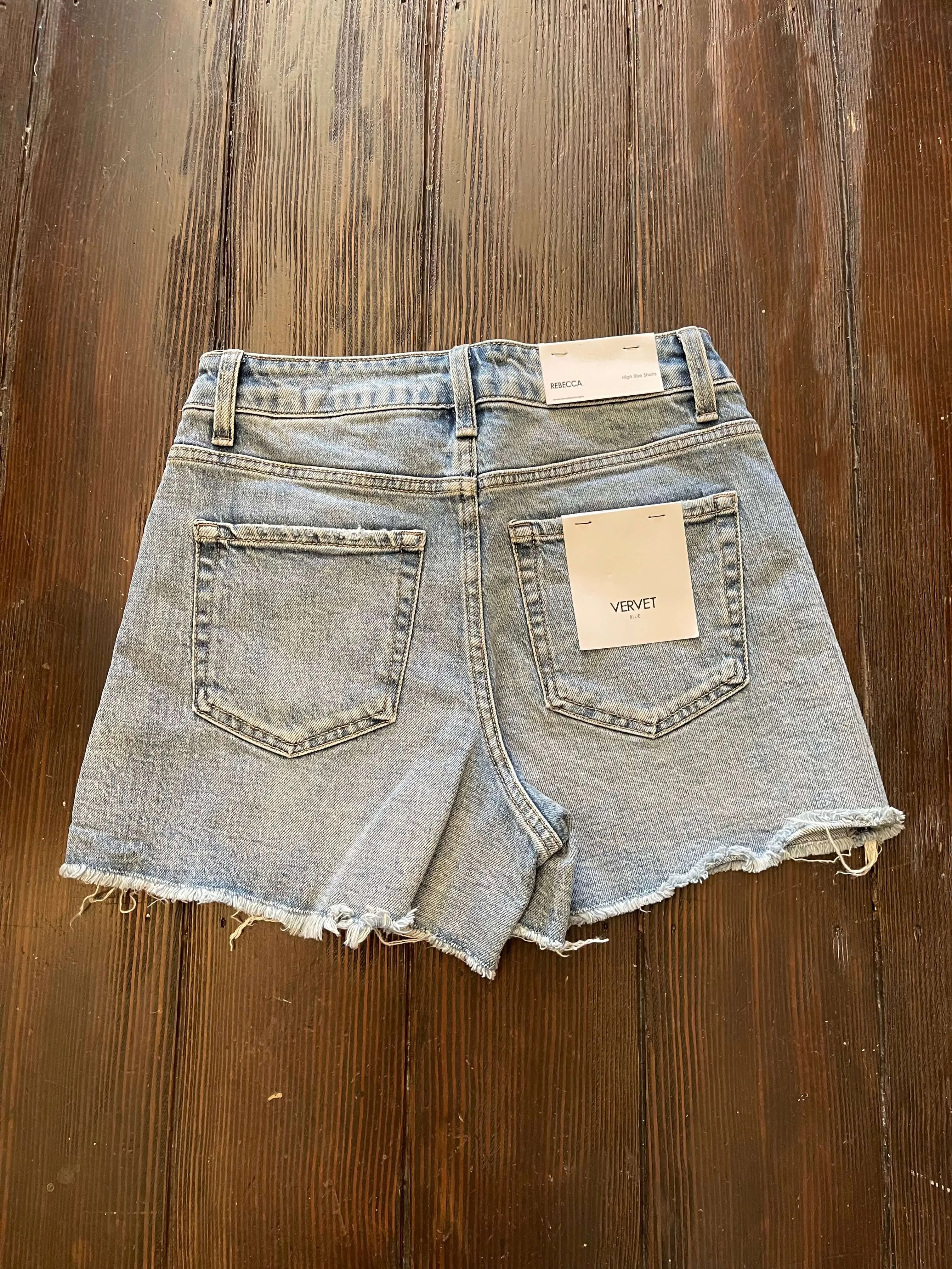 Vervet "Rebecca" High Rise Denim Shorts
