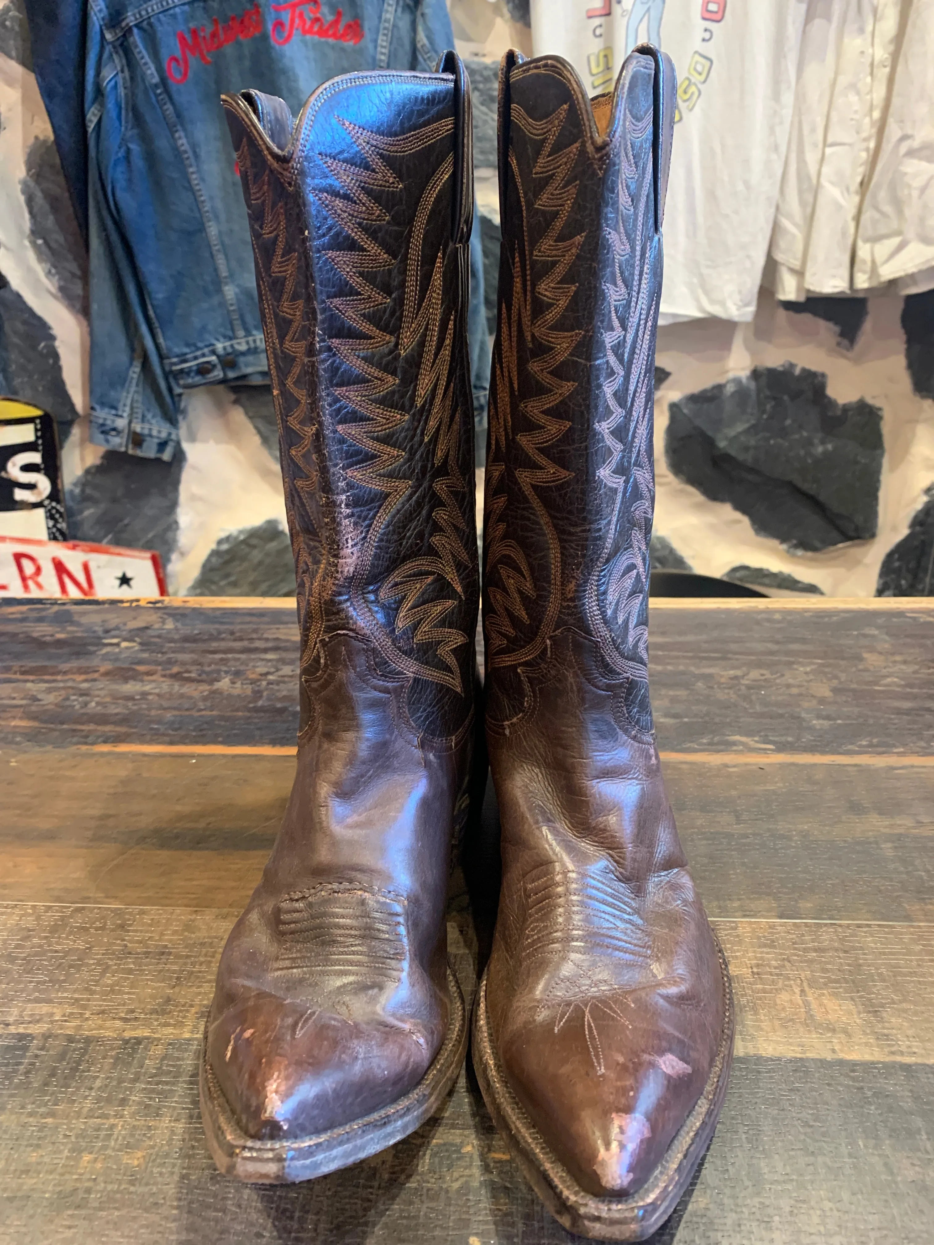 Vintage 1960's-70s Justin Boots, 8-8.5d