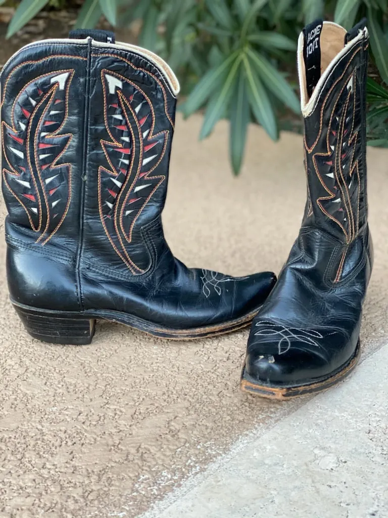 Vintage Acme boots black Womens
