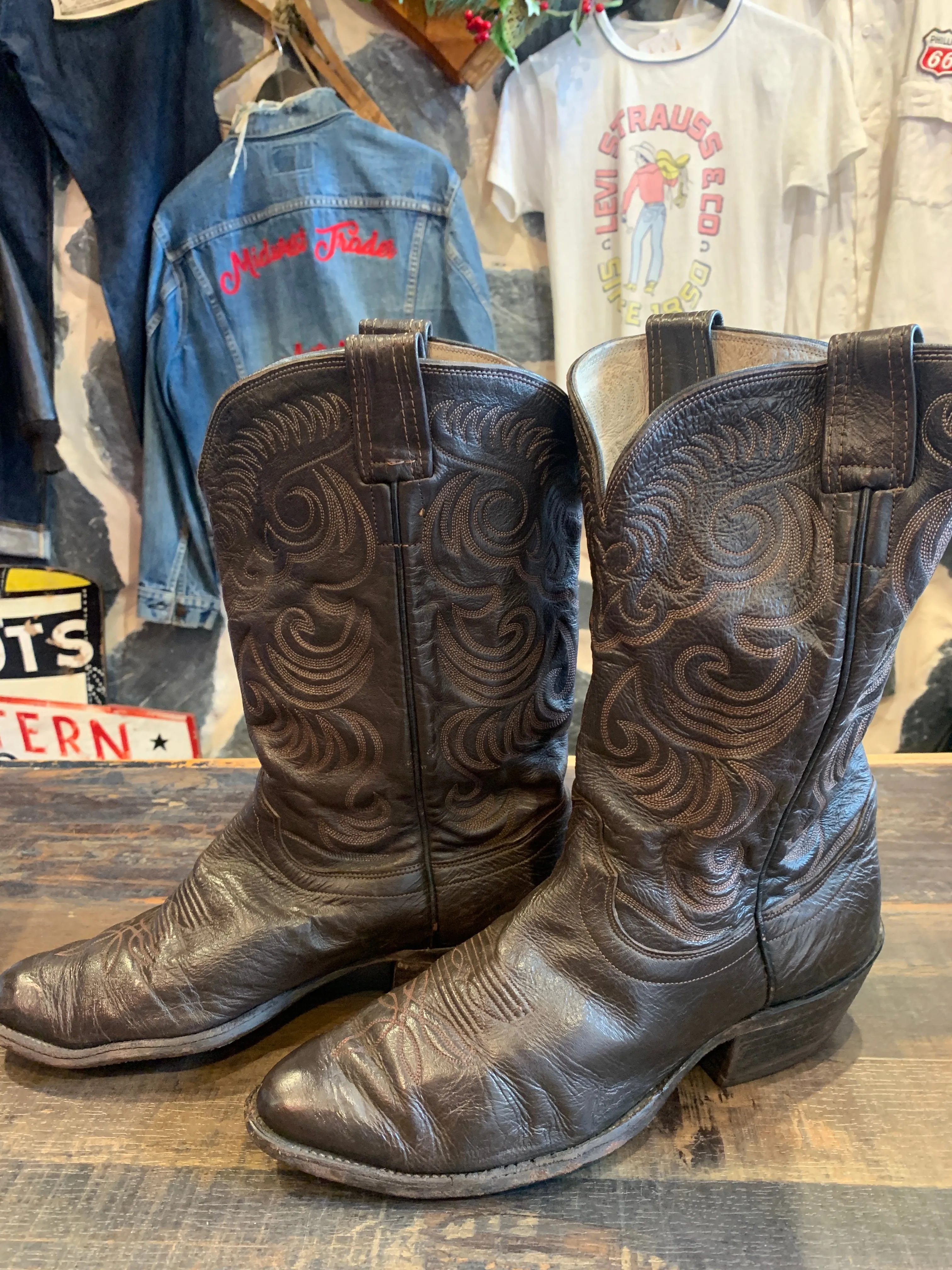 Vintage Nolathe Choc Boots, 10 EEE