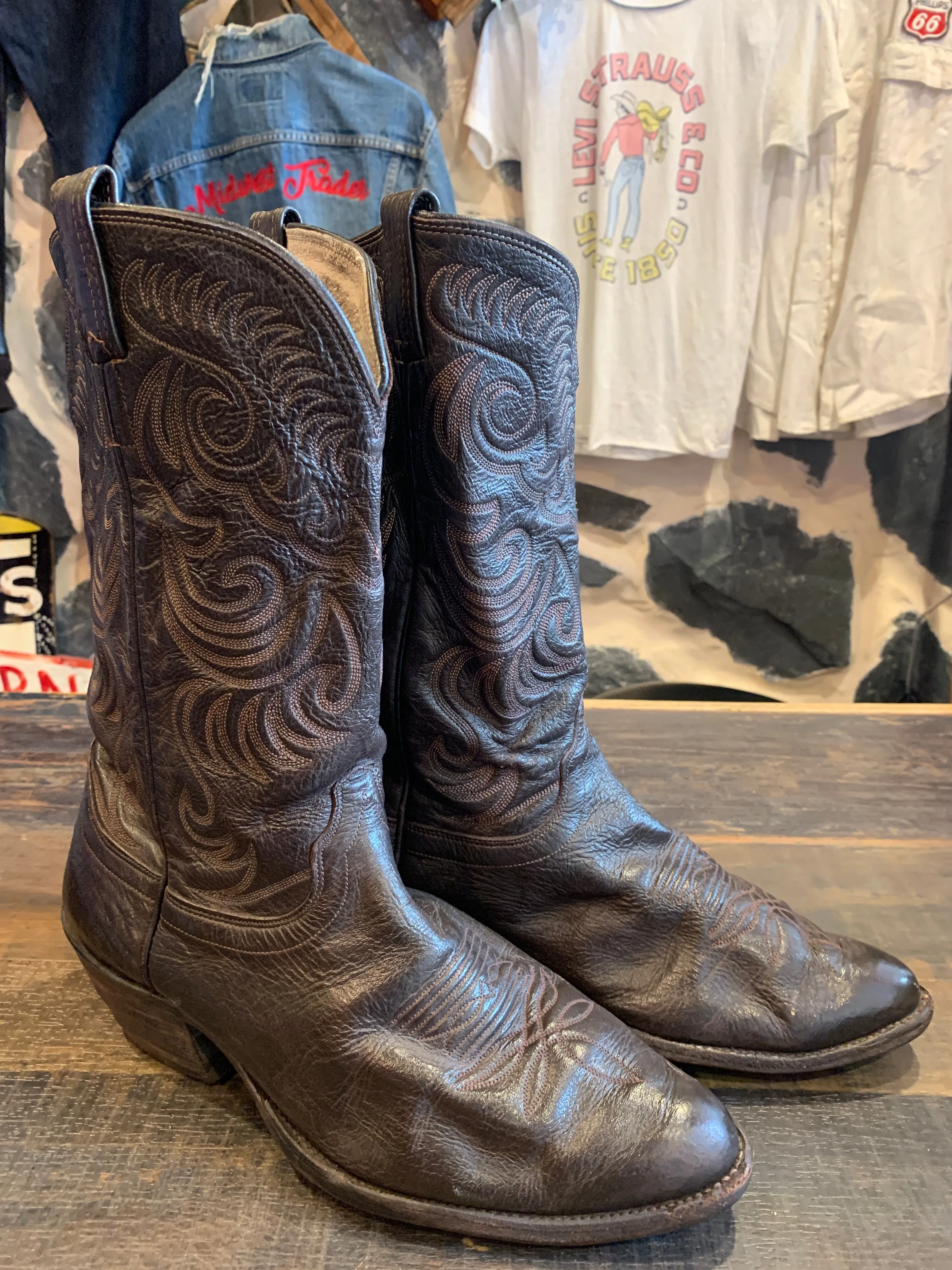 Vintage Nolathe Choc Boots, 10 EEE