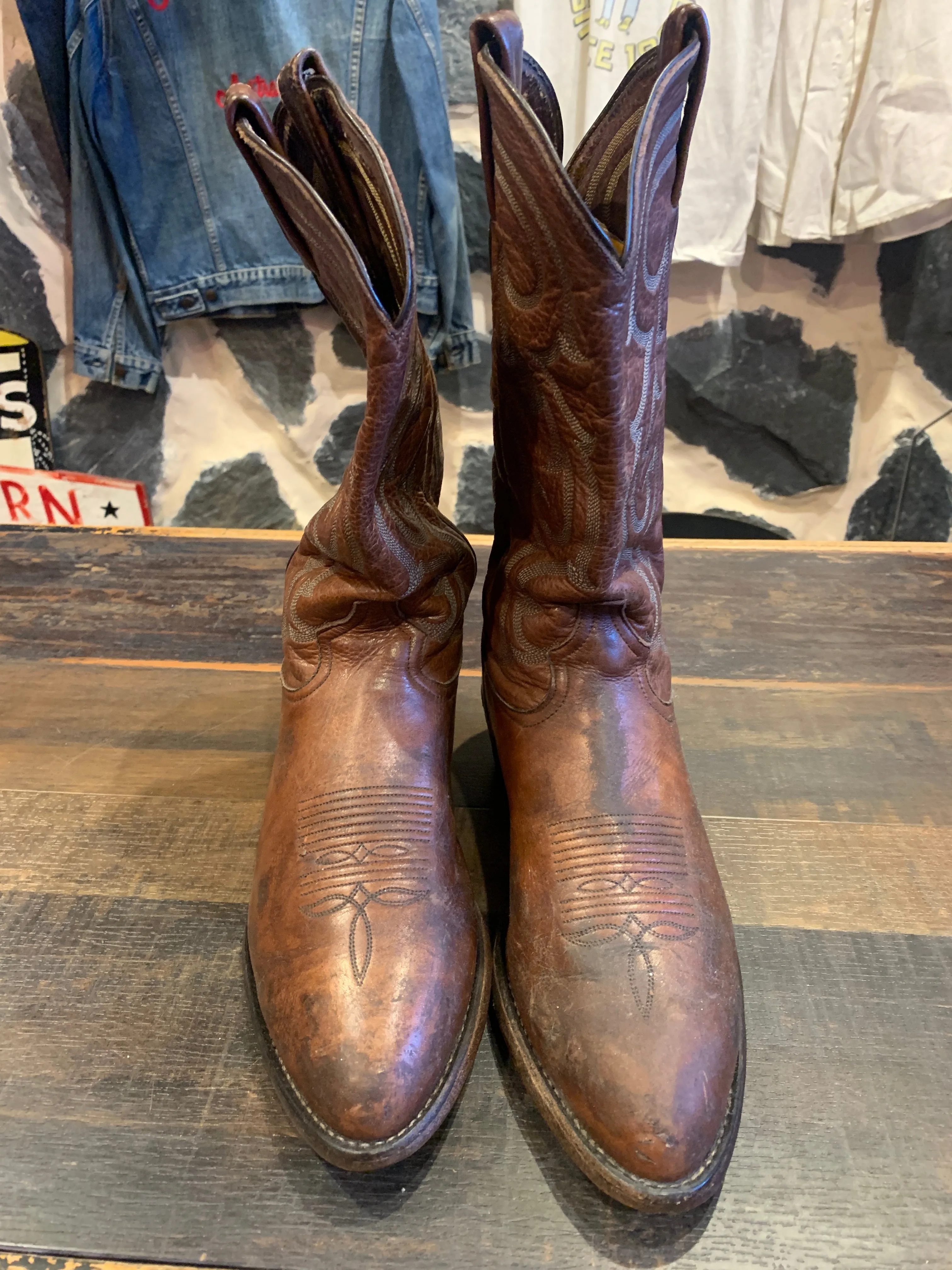 Vintage Tony Lama Chocolate Boots, 9.5