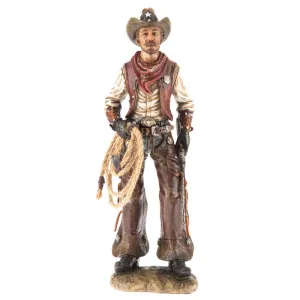 Western Cowboy Standing Figurine With Detailed Features Wild Western Home Decor