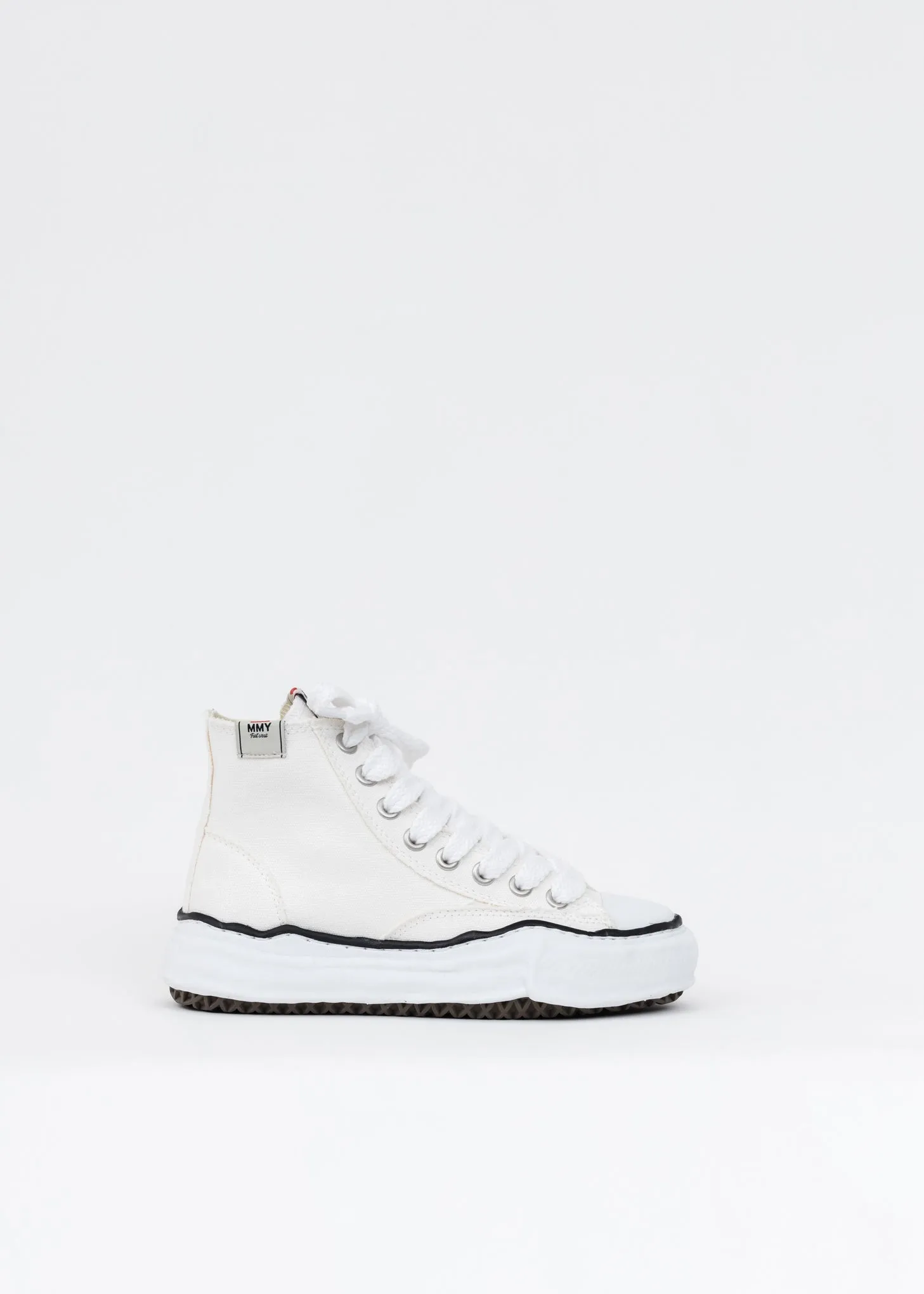 White Original Sole Canvas Hicut Sneaker
