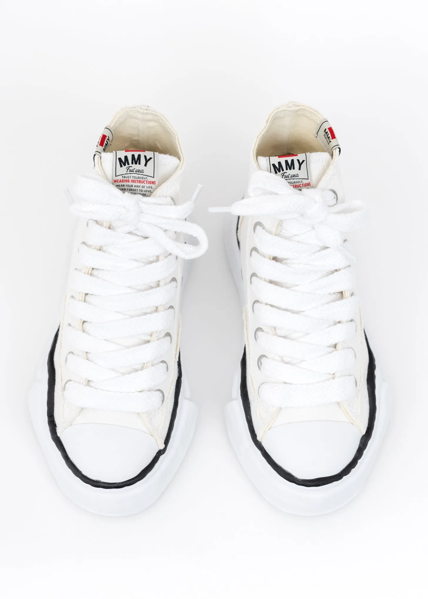 White Original Sole Canvas Hicut Sneaker