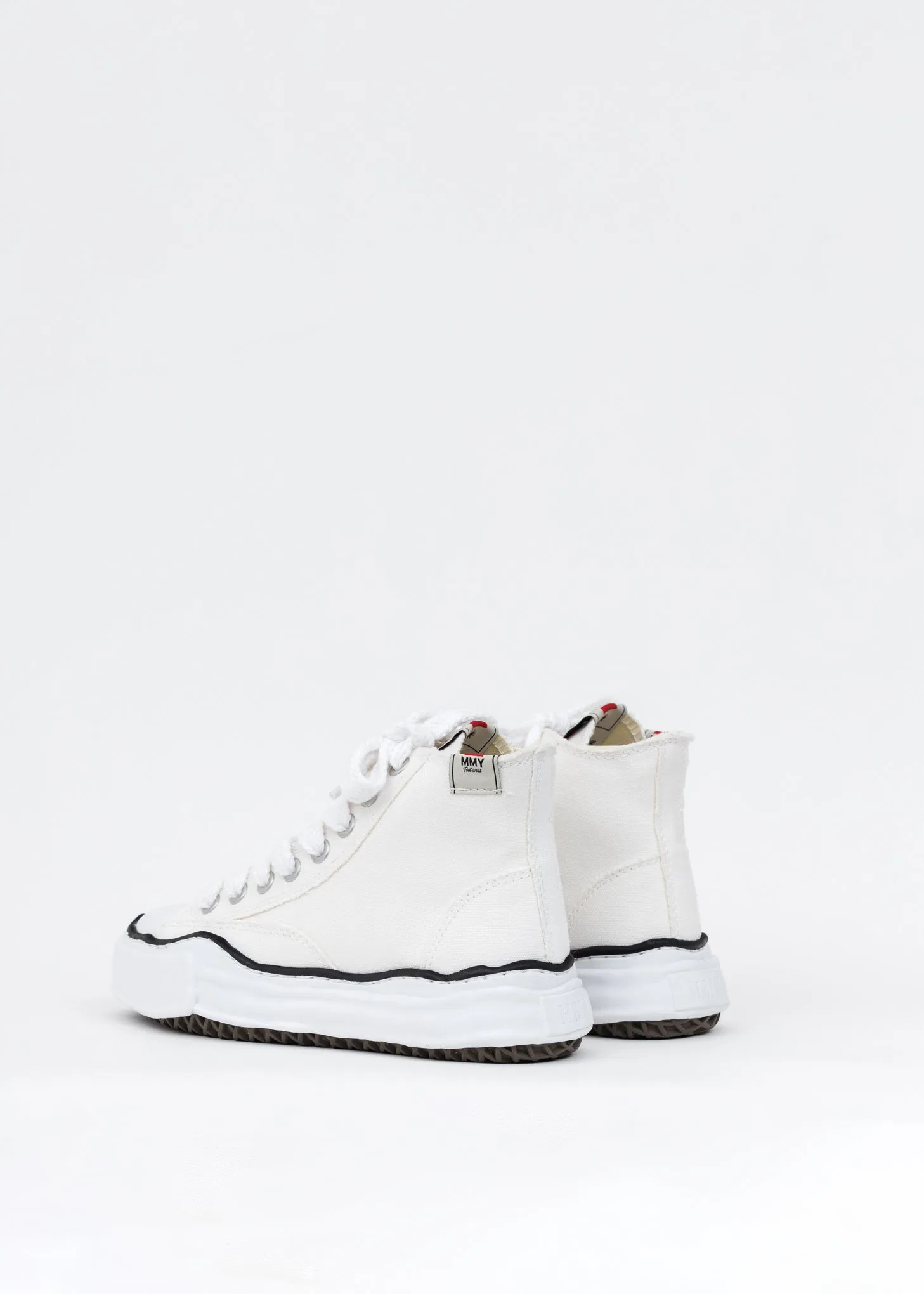 White Original Sole Canvas Hicut Sneaker
