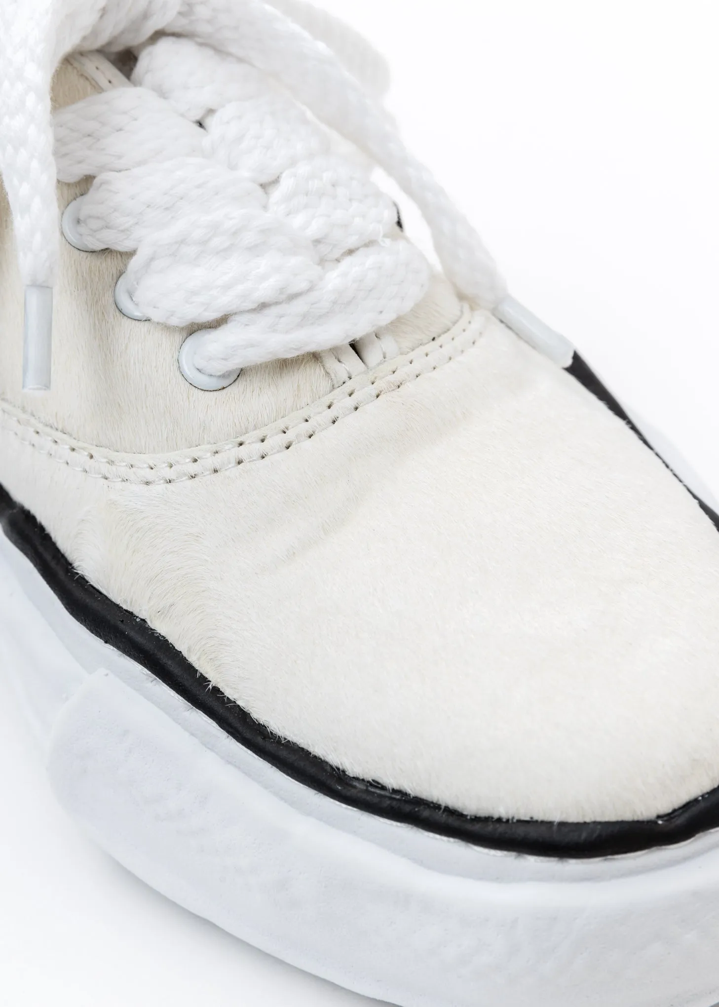 White Ponyskin Original Sole Sneaker (Barker)