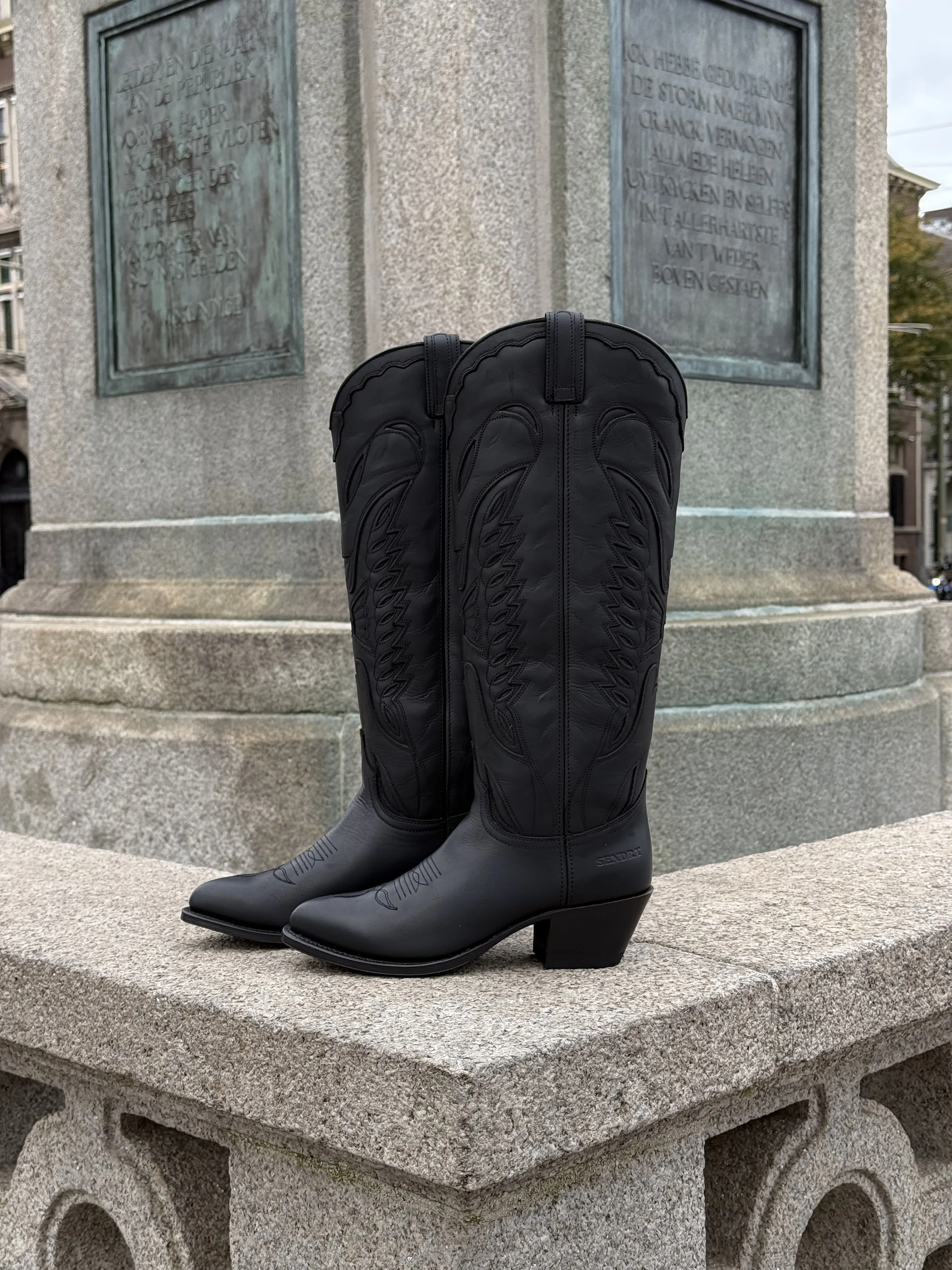 Yankee cowboy boots high - matte black