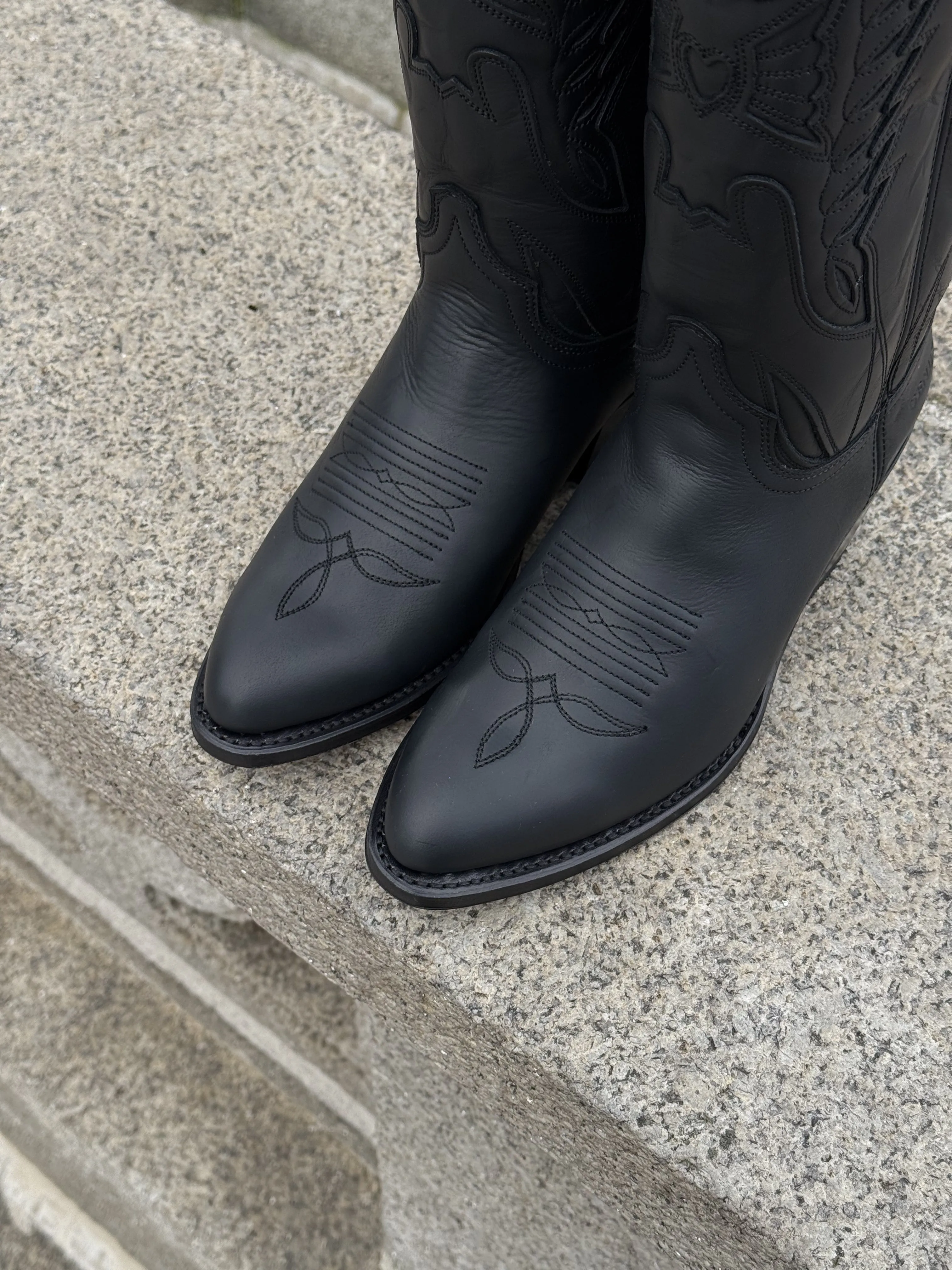 Yankee cowboy boots high - matte black