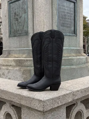 Yankee cowboy boots high - matte black