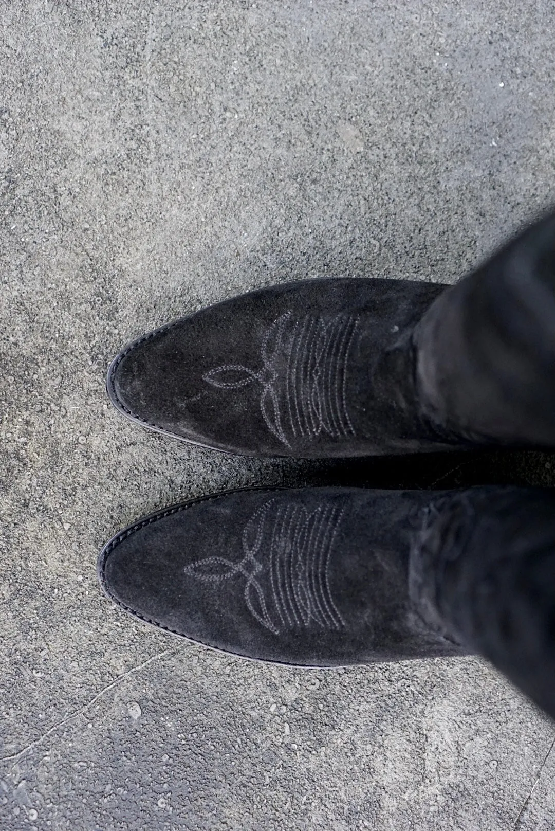Yankee cowboy boots high - suede black