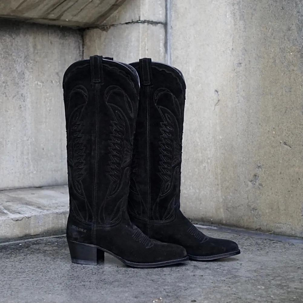 Yankee cowboy boots high - suede black