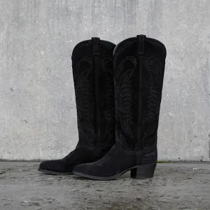 Yankee cowboy boots high - suede black